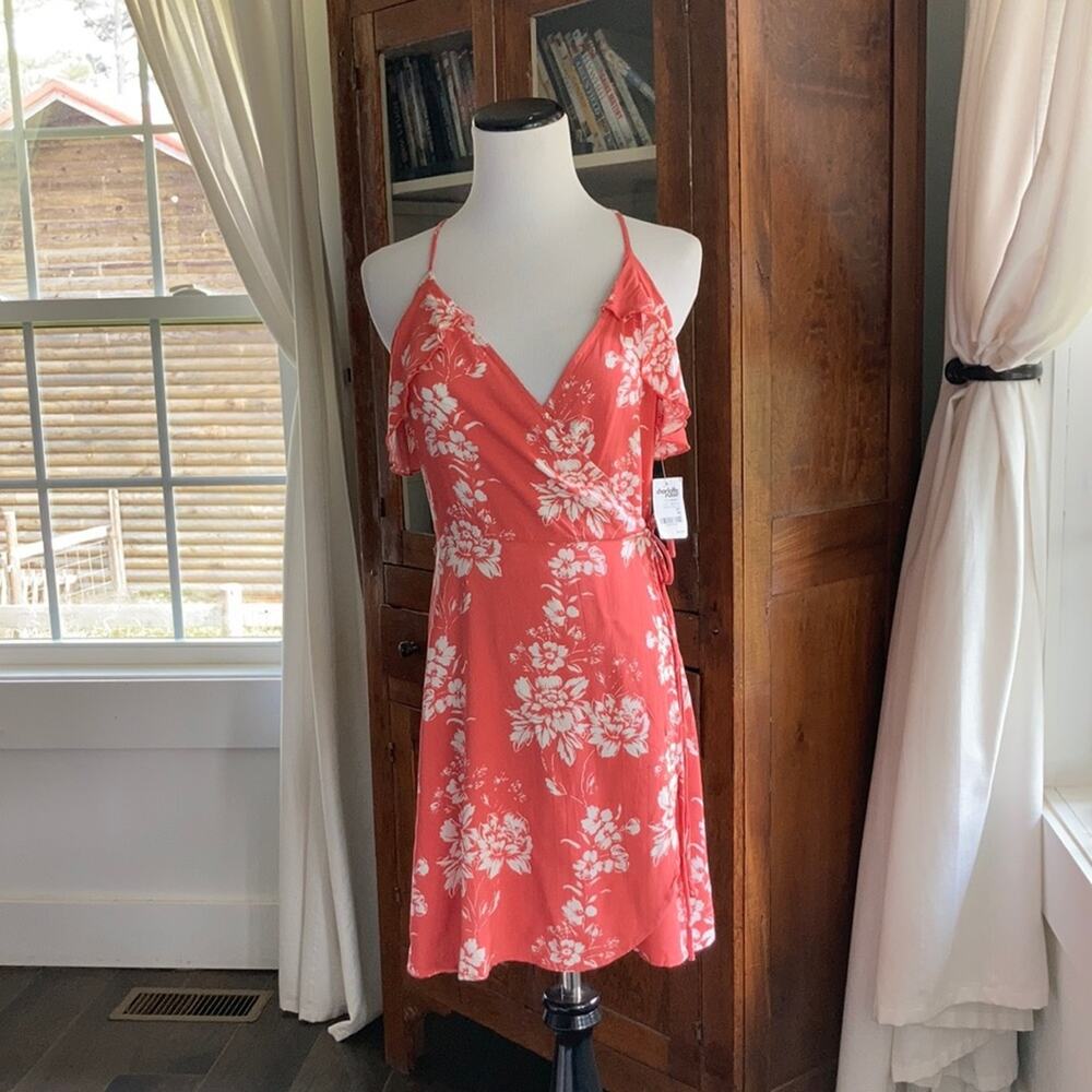 NWT Charlotte Russe Floral Wrap Dress, Size XS